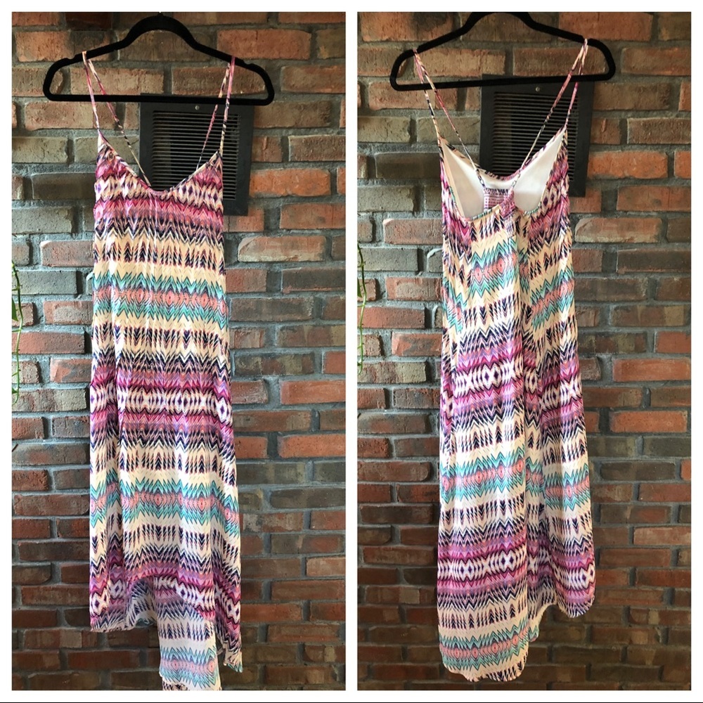 Tommy Girl Chevron Print Boho Dress High Low